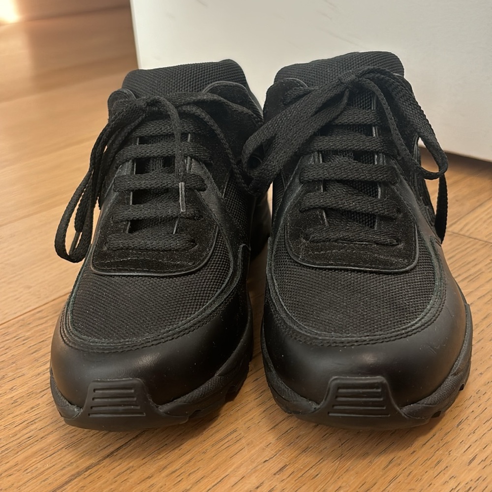 CHANEL Black Suede CC Sneakers - Picture 4 of 7